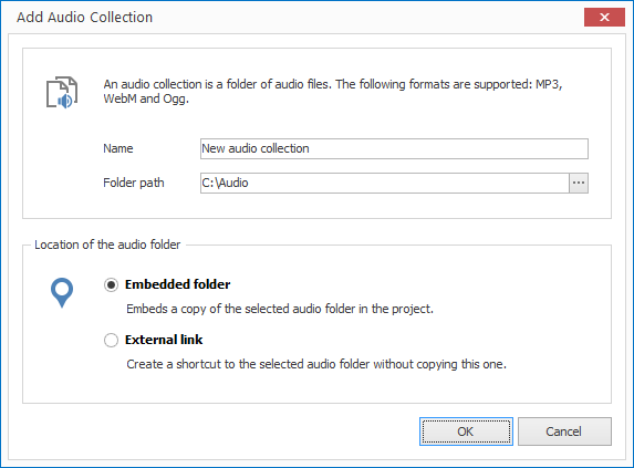 Add an audio collection